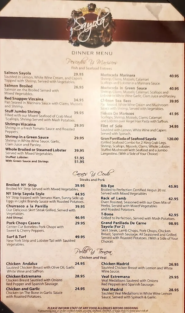 Menu_Sayola Restaurant_Tenafly, NJ_image_old_2