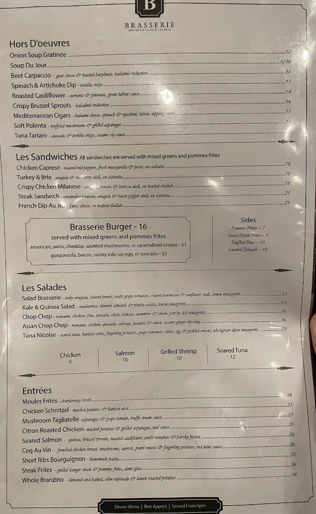 Menu_Brasserie Tenafly_Tenafly, NJ_image_old_1