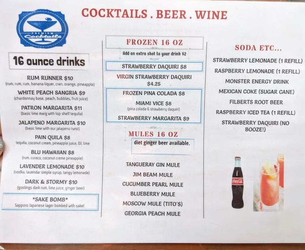 Menu_Blu Moon_Ludington, MI_image_old_2