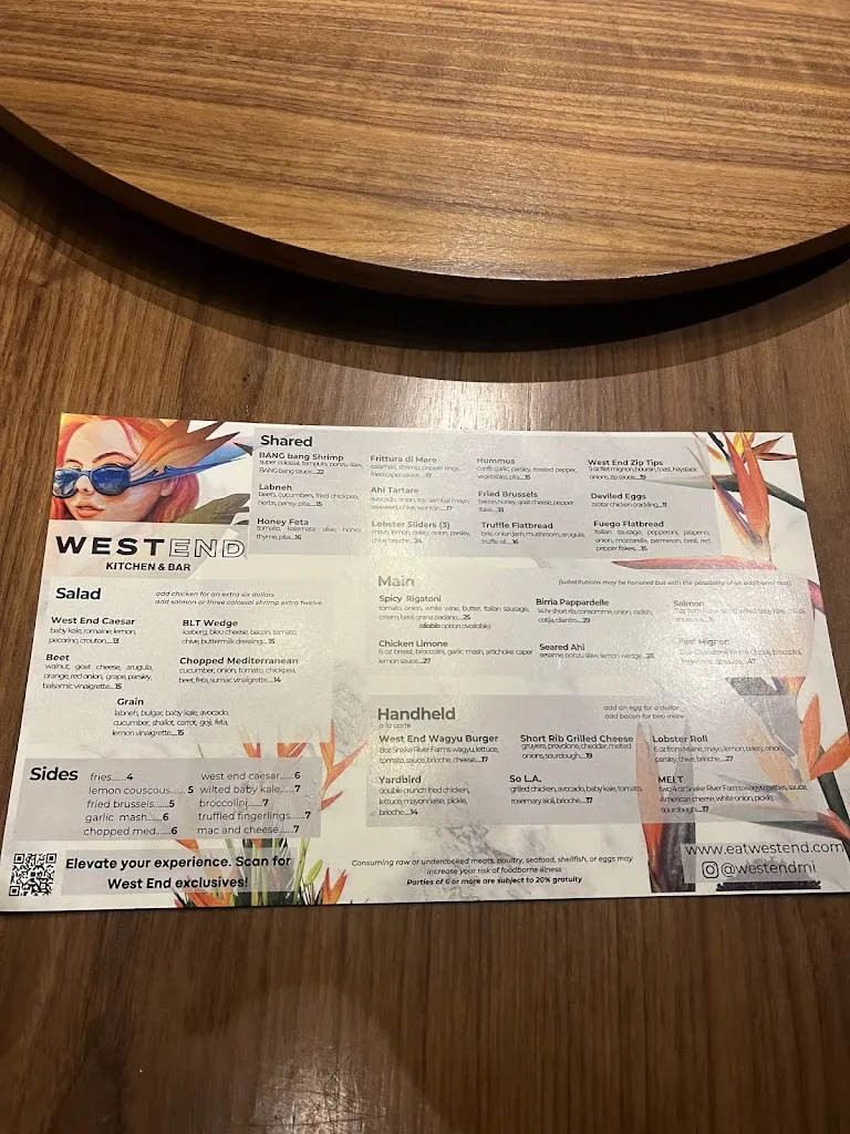 Menu_West End Kitchen & Bar_Orchard Lake Village, MI_image_old_3