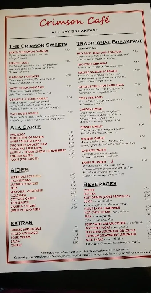 Menu_Crimson Cafe_Stevensville, MI_image_old_3
