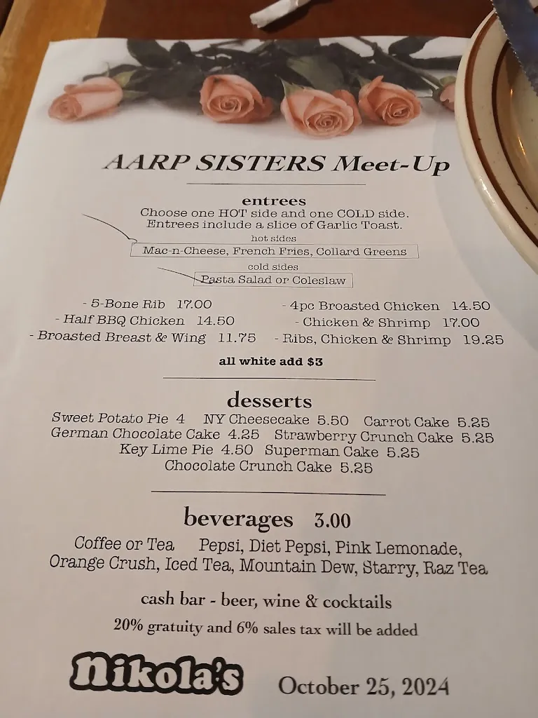 Menu_Nikola's_Southfield, MI_image_old_1