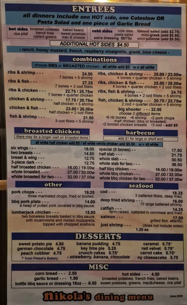 Menu_Nikola's_Southfield, MI_image_old_2