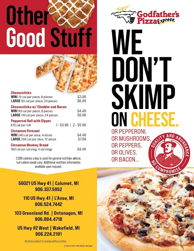 Menu_Godfather's Pizza Express_Wakefield, MI_image_old_2