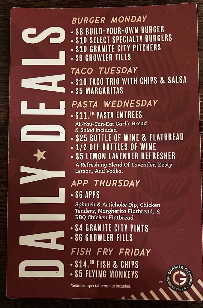 Menu_Granite City Food & Brewery_Troy, MI_image_old_3