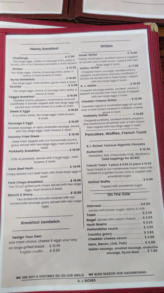 Menu_R J Riches_Mounds View, MN_image_old_3