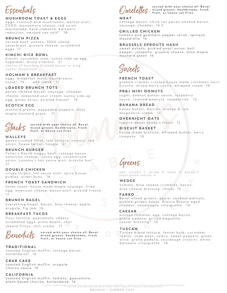 Menu_Holman's Table_St Paul, MN_image_old_1