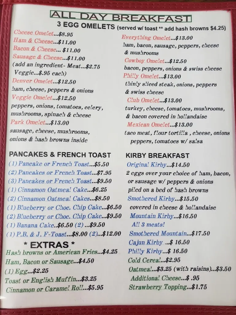 Menu_Park Cafe_St Paul Park, MN_image_old_1
