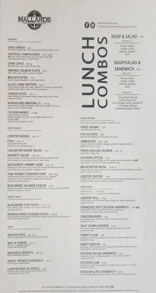 Menu_Mallards Southern Kitchen_Inver Grove Heights, MN_image_old_1
