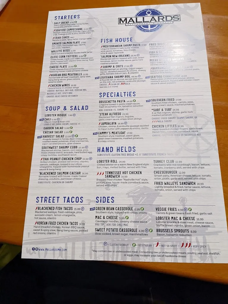 Menu_Mallards Southern Kitchen_Inver Grove Heights, MN_image_old_2