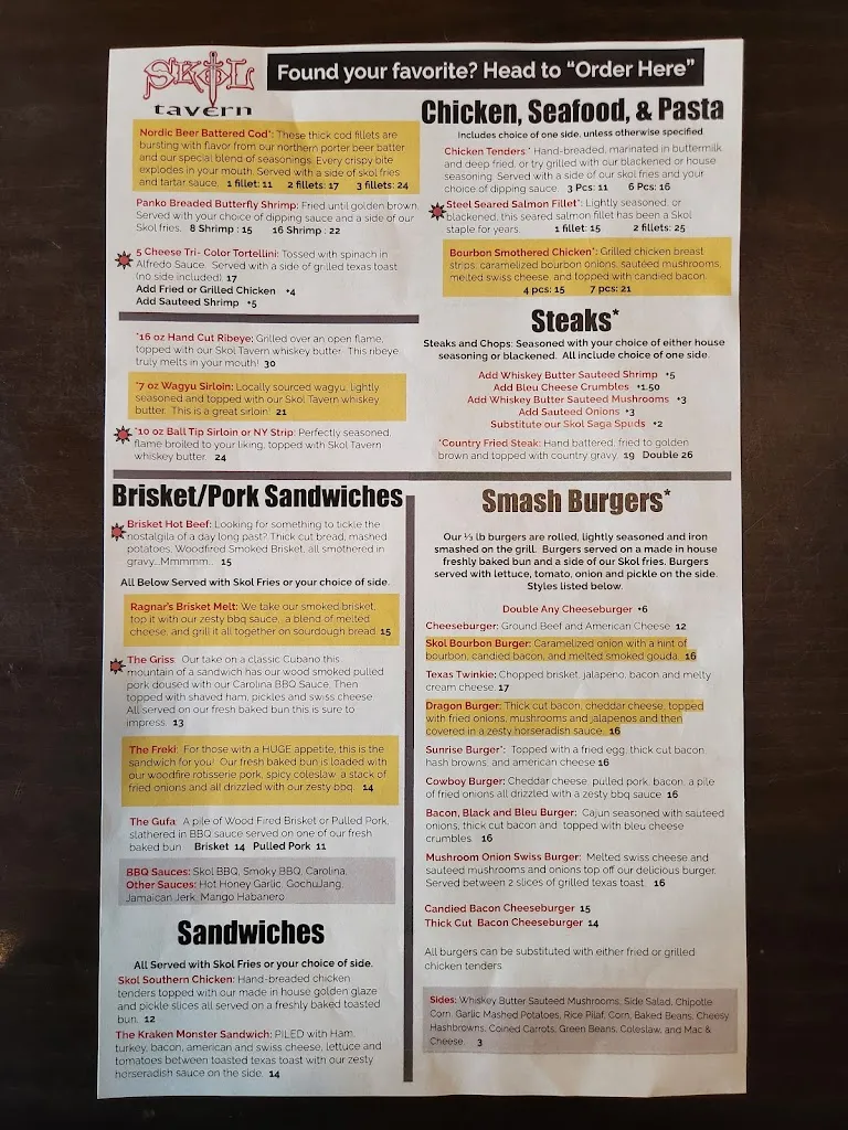 Menu_Skol Woodfire Grill & Tavern_Albert Lea, MN_image_old_1