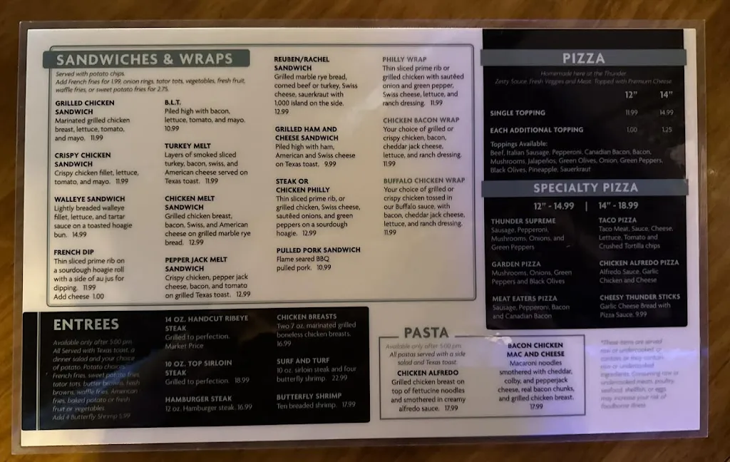 Menu_Thunder Bar & Restaurant_Good Thunder, MN_image_old_2