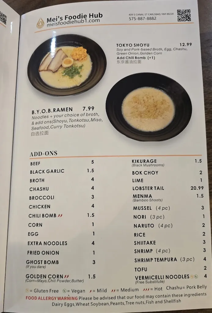 Menu_Mei's Foodie Hub_Carlsbad, NM_image_old_2