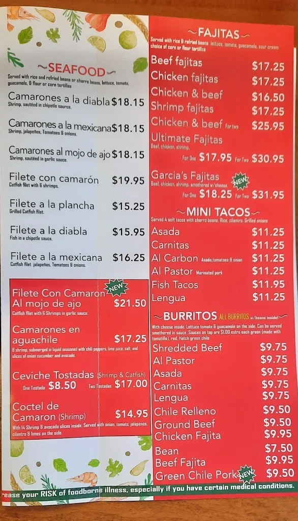 Menu_Garcia's Cafe_Ruidoso, NM_image_old_1