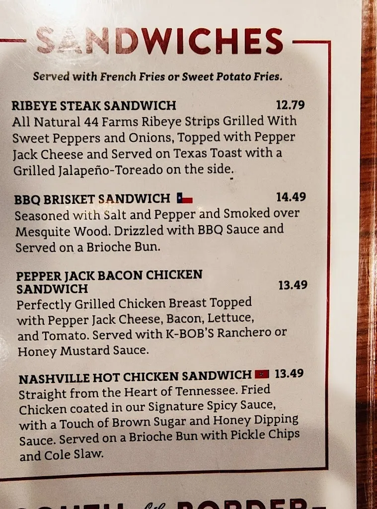 Menu_K-BOB'S Steakhouse and Catering_Ruidoso, NM_image_old_1