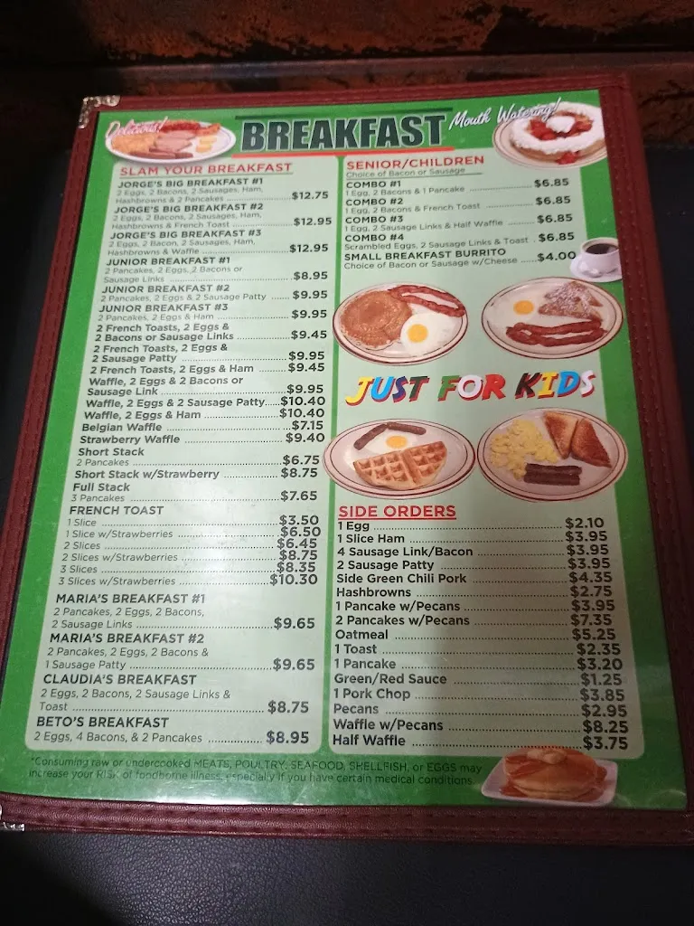 Menu_Jorge's Cafe_Ruidoso Downs, NM_image_old_1