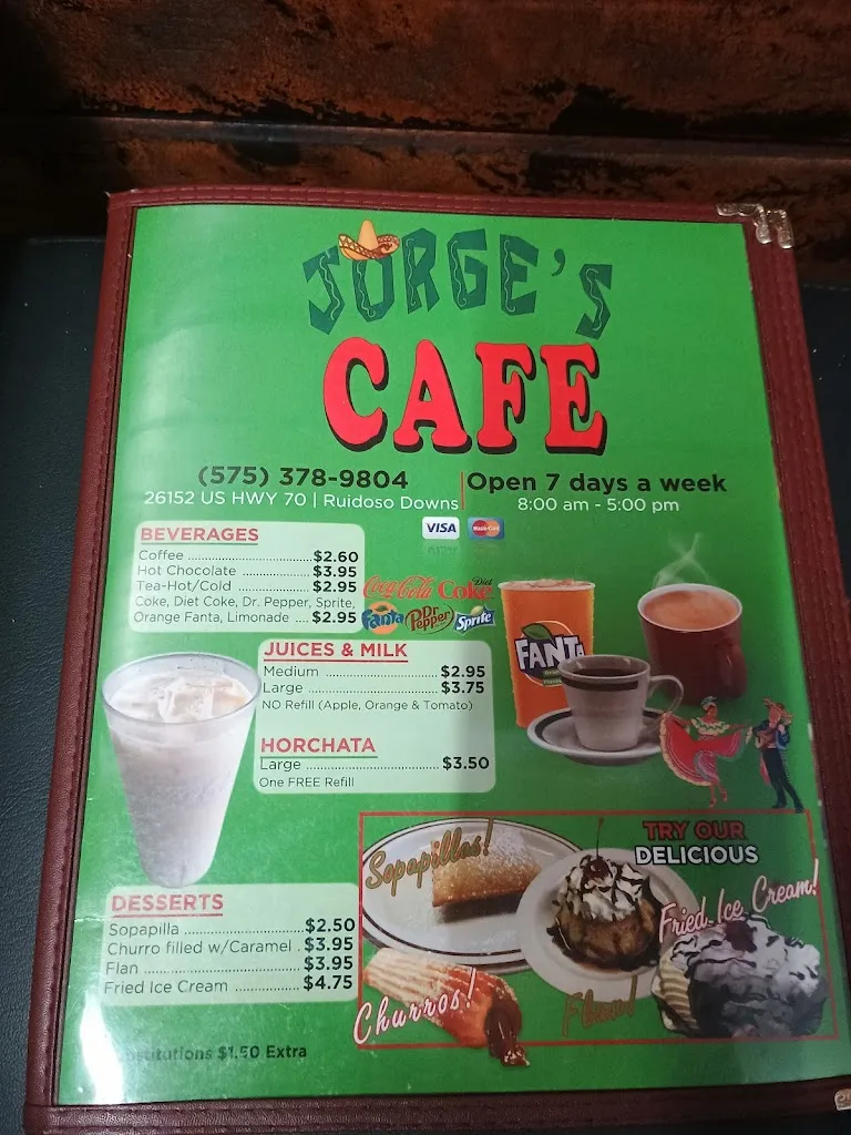 Menu_Jorge's Cafe_Ruidoso Downs, NM_image_old_3
