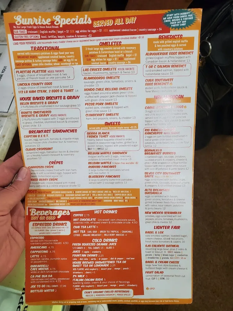 Menu_The Cornerstone Bakery & Cafe_Ruidoso, NM_image_old_1