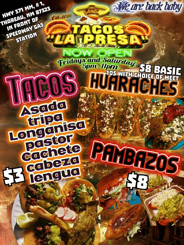 Menu_Tacos la presa_Thoreau, NM_image_old_2