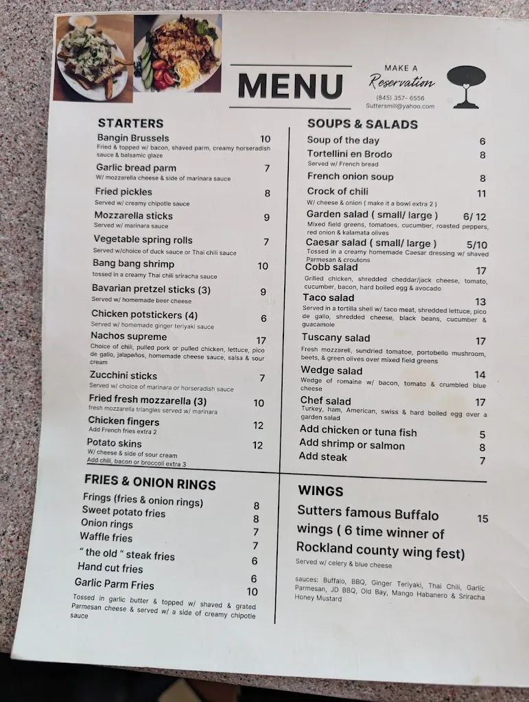 Menu_Sutter's Mill_Suffern, NY_image_old_1