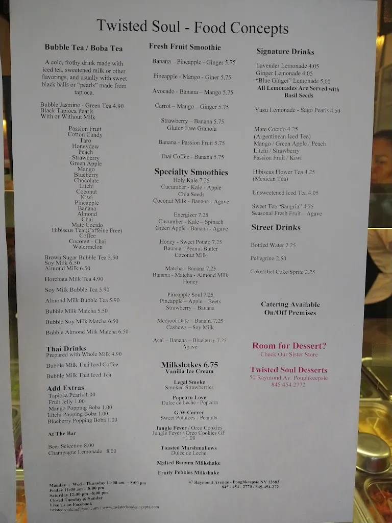 Menu_Twisted Soul_Poughkeepsie, NY_image_old_2