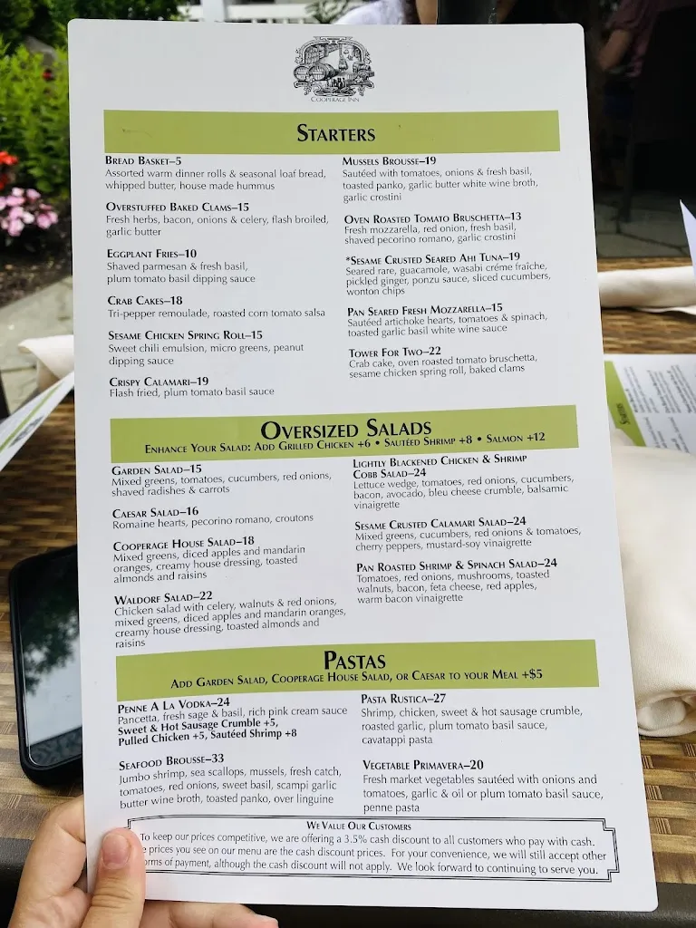 Menu_Cooperage Inn_Baiting Hollow, NY_image_old_3