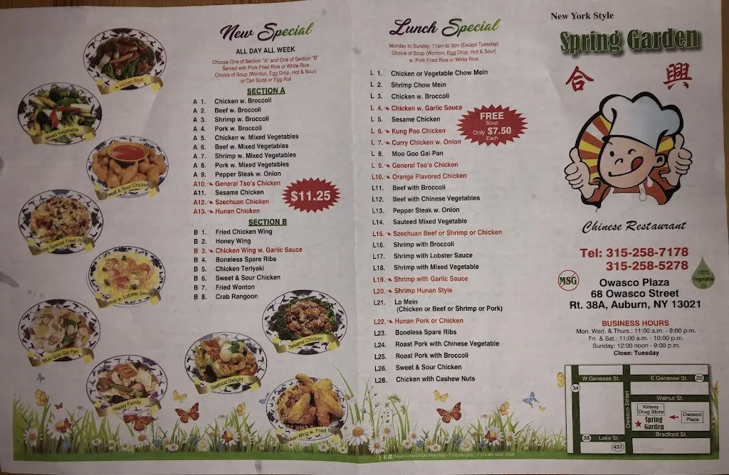 Menu_Spring Garden_68 Owasco St, Auburn_image_old_2