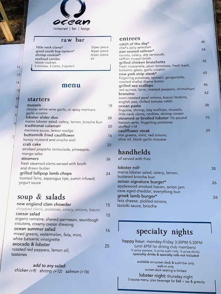 Menu_Ocean_Bayville, NY_image_old_3