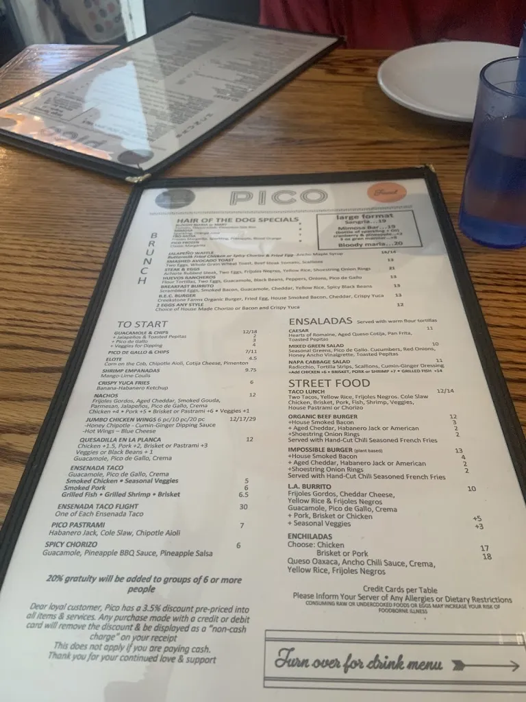 Menu_Pico_Belle Harbor, NY_image_old_3
