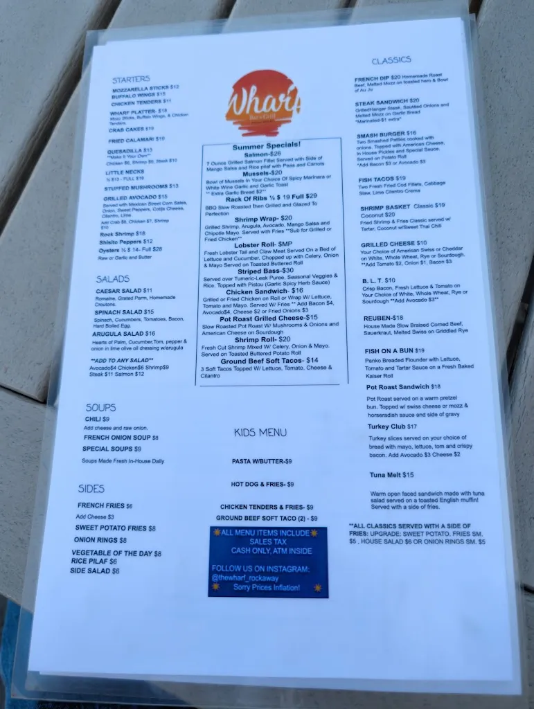 Menu_The Wharf_Rockaway Park, NY_image_old_1