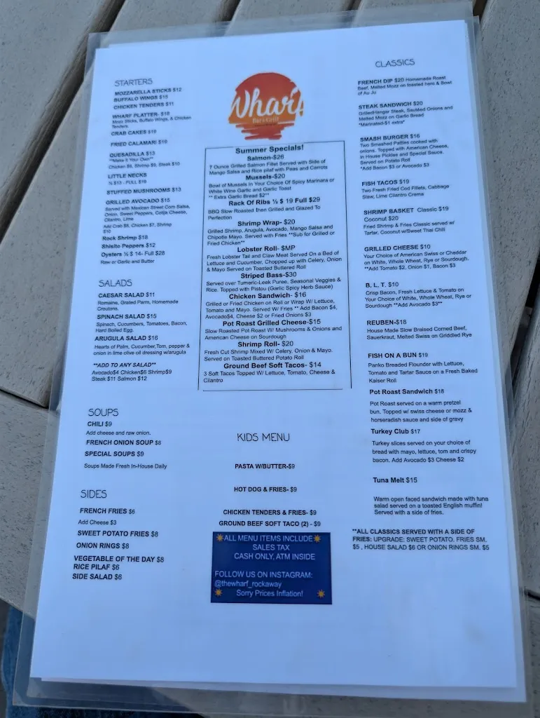 Menu_The Wharf_Rockaway Park, NY_image_old_2