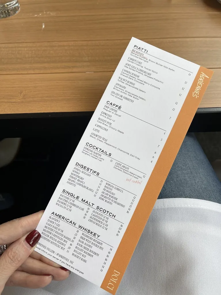 Menu_Adrienne's NYC_Queens, NY_image_old_2