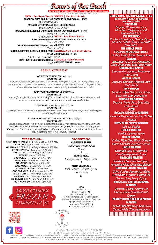 Menu_Rocco’s Of Roc Beach Coal Oven Pizza_Rockaway Park, NY_image_old_3