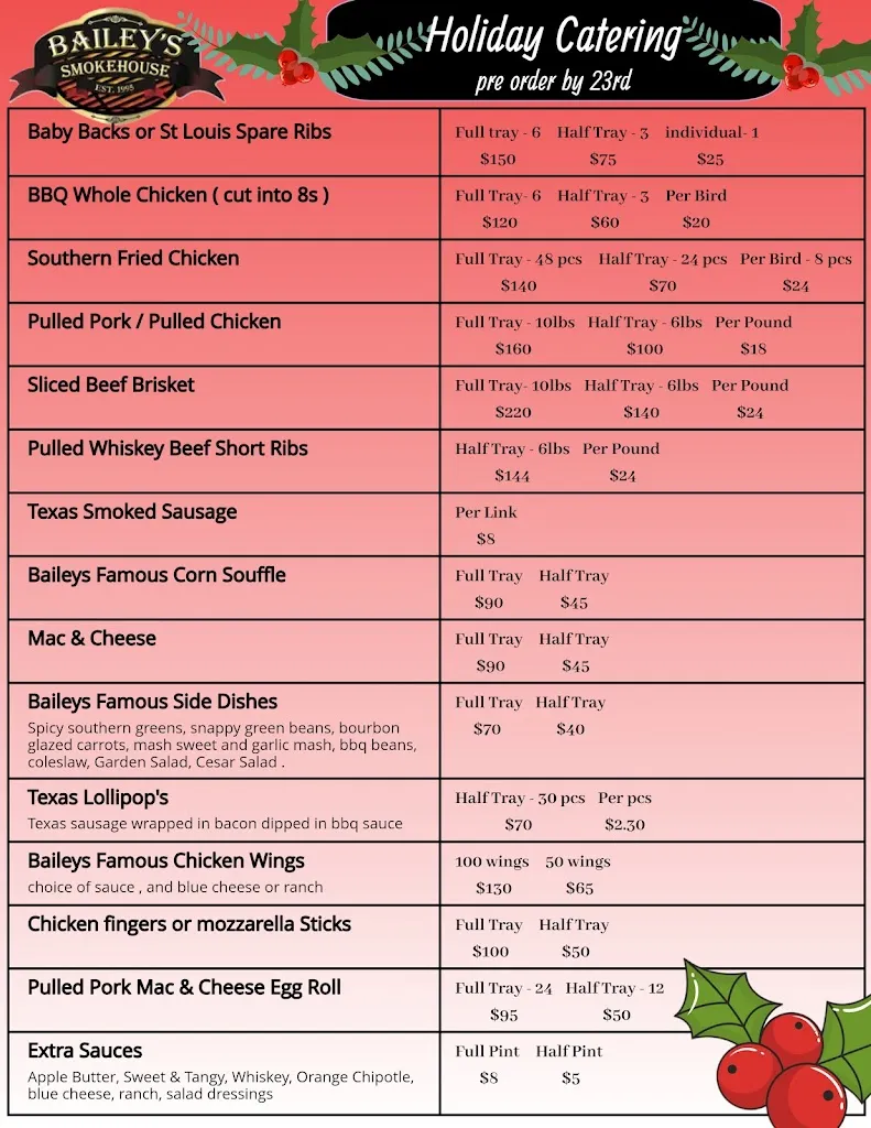 Menu_Bailey's Smokehouse_Blauvelt, NY_image_old_2
