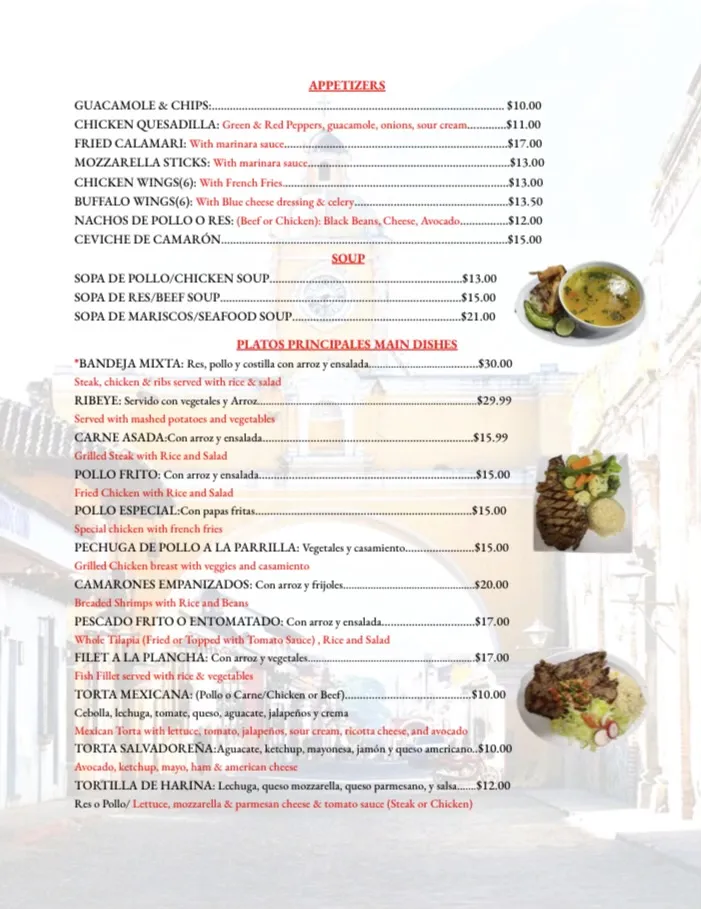 Menu_Sillon centroamericano_Blauvelt, NY_image_old_2