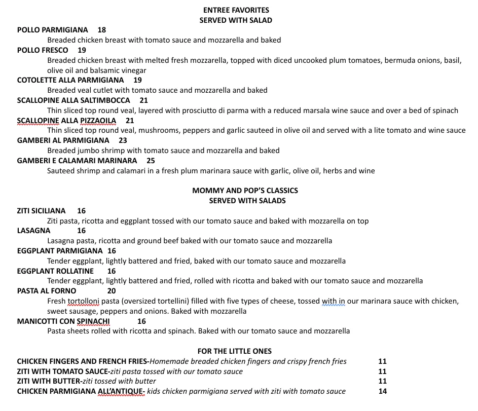 Menu_Il Fresco_Orangeburg, NY_image_old_3