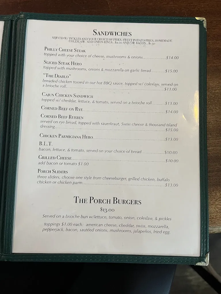 Menu_The Porch at Calabria_Orangeburg, NY_image_old_2