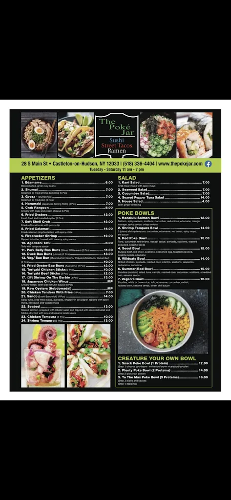 Menu_The Poké Jar_Castleton-On-Hudson, NY_image_old_2