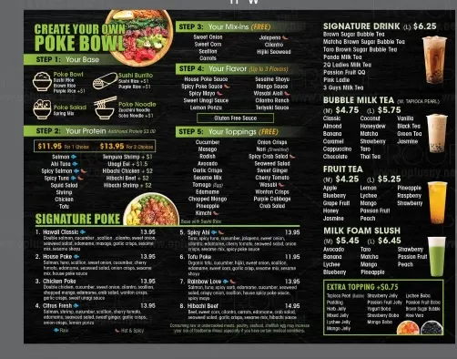 Menu_Hawaii poke & ramen_Castleton-On-Hudson, NY_image_old_1