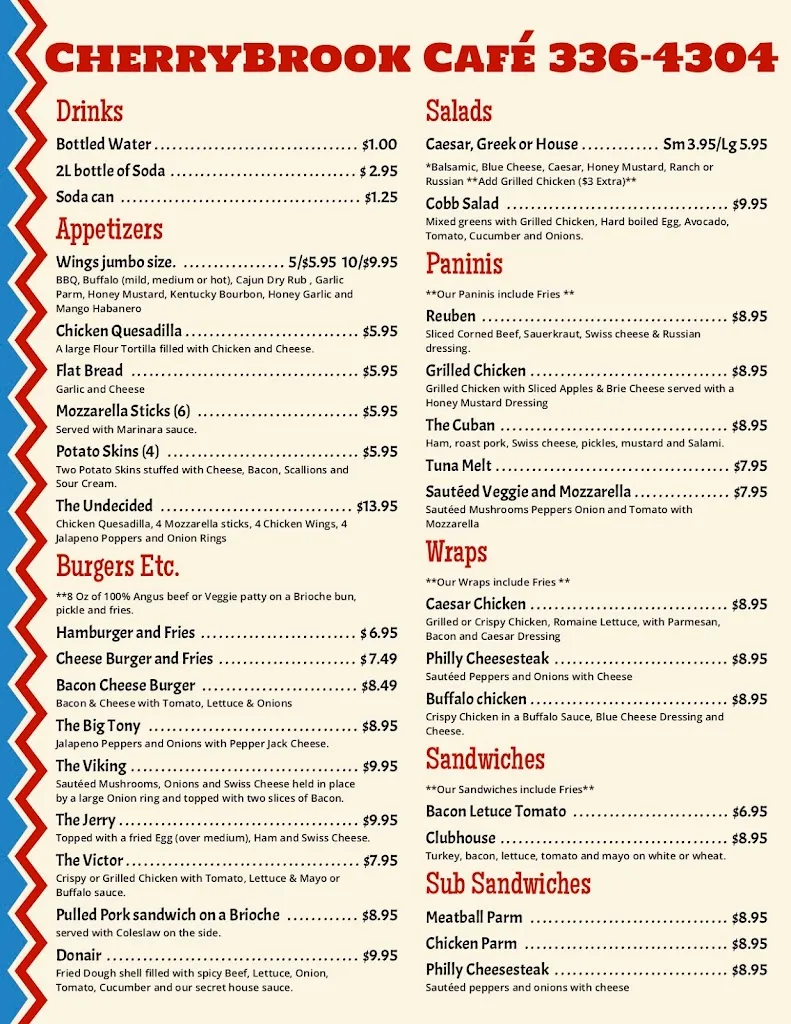 Menu_Cherry Brook Cafe_Castleton-On-Hudson, NY_image_old_1