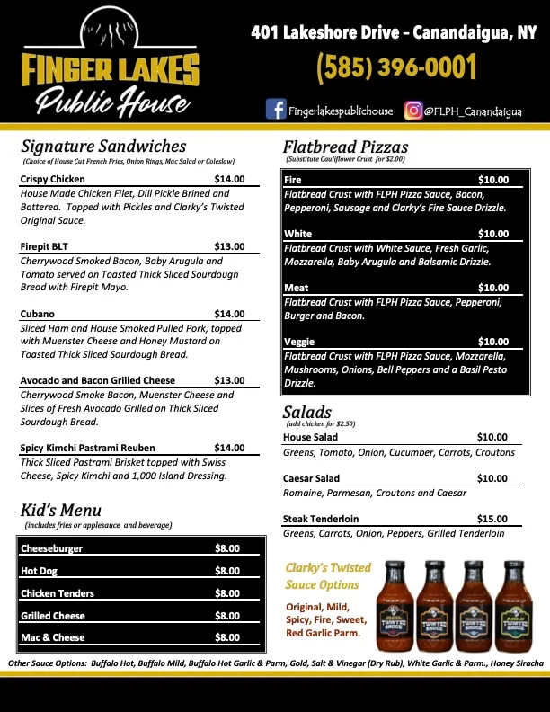 Menu_Finger Lakes Public House_Canandaigua, NY_image_old_2