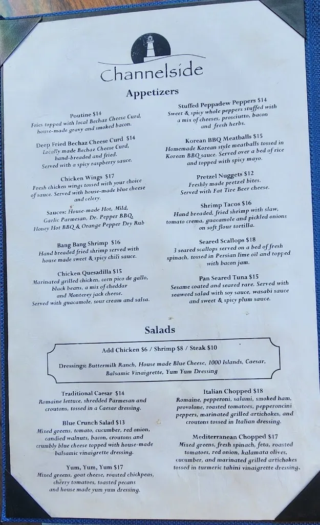 Menu_The Channelside_Clayton, NY_image_old_2