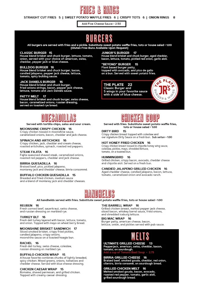 Menu_Junior's Bar & Grill_East Greenbush, NY_image_old_3