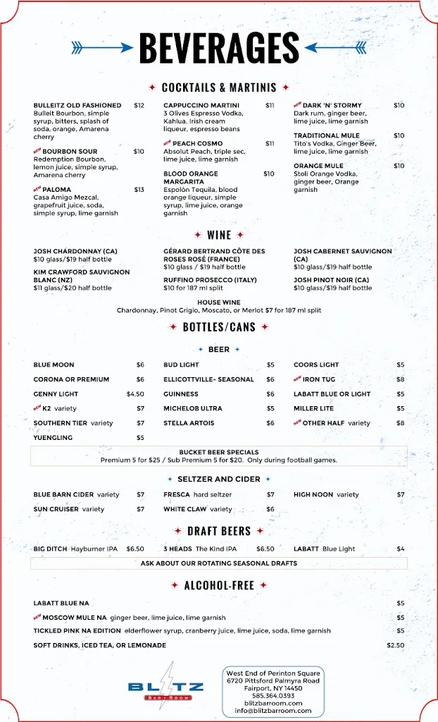 Menu_Blitz Bar Room_Fairport, NY_image_old_1