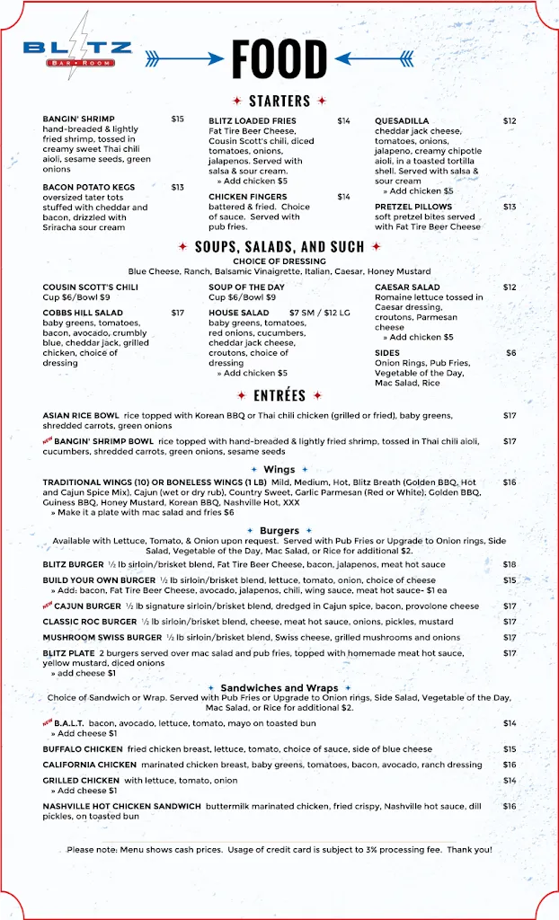 Menu_Blitz Bar Room_Fairport, NY_image_old_2