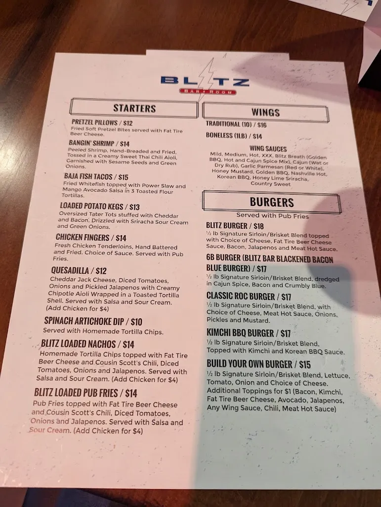 Menu_Blitz Bar Room_Fairport, NY_image_old_3