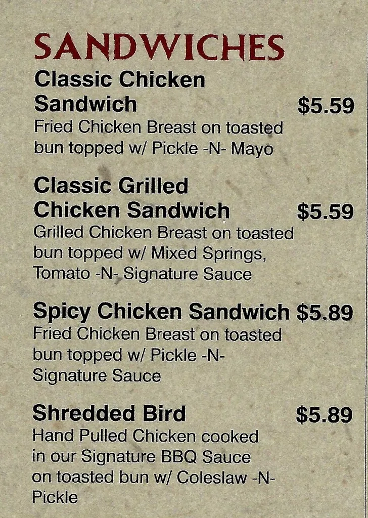 Menu_Chicken N Shakes_Fresh Meadows, NY_image_old_1