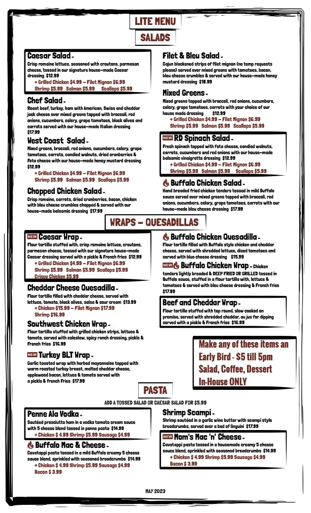 Menu_Raindancer Restaurant_Amsterdam, NY_image_old_1