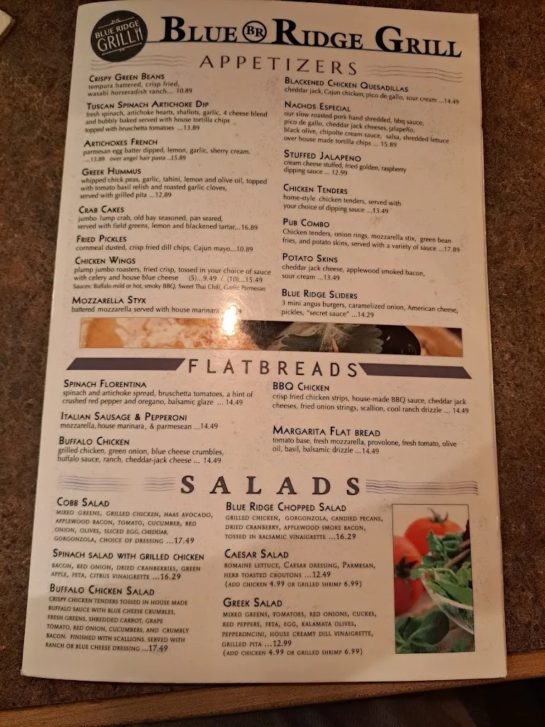Menu_Blue Ridge Grill_Rochester, NY_image_old_2