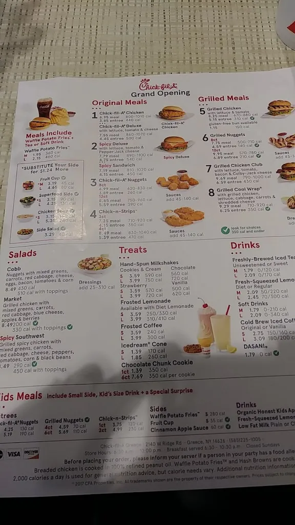 Menu_Chick-fil-A_Greece, NY_image_old_3